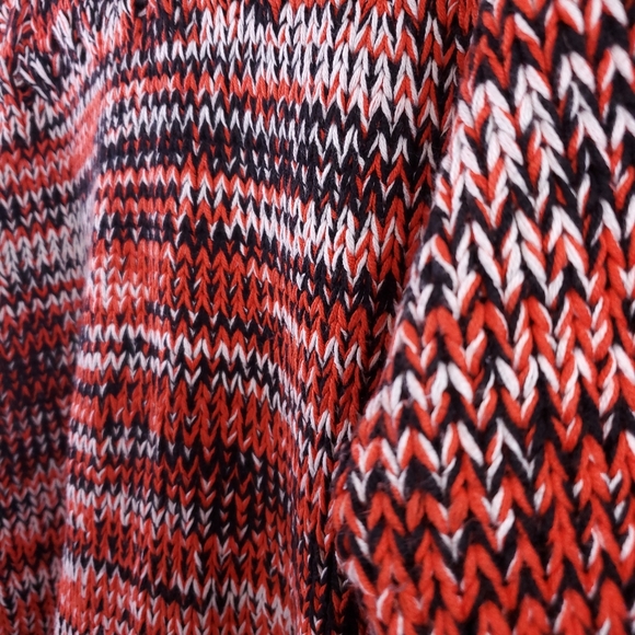 Ann Taylor LOFT Orange/Black Cowl Neck Sweater - Picture 3 of 7